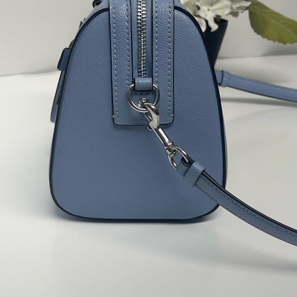 Coach Rowan Satchel Crossbody Leather Bag 79946 Light Blue Shade Purse - Picture 8 of 16